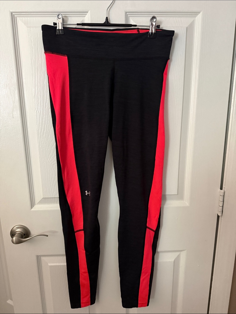 Under Armour Black and Red Girls' Athletic Leggings